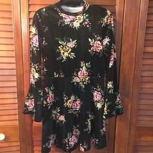 Velvet Floral Dress